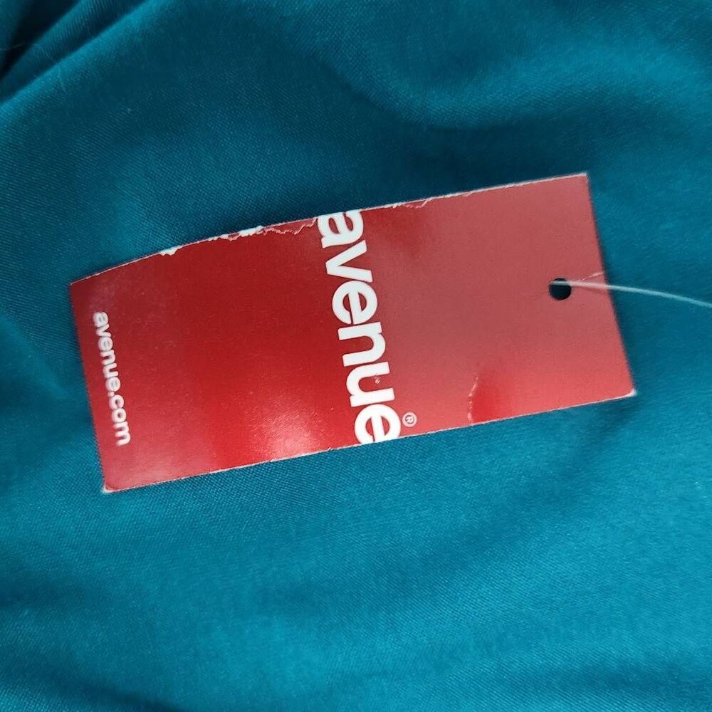 Avenue Blue Blouse with Draped Front NWT Size 14/16 Teal Bloue Top - Picture 7 of 9